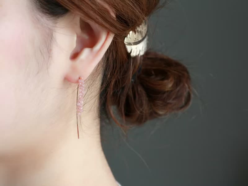 14kgf- incarose marquis pierced earrings
