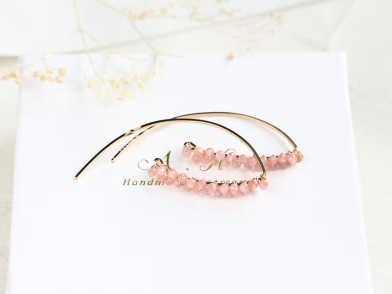 14kgf- incarose marquis pierced earrings