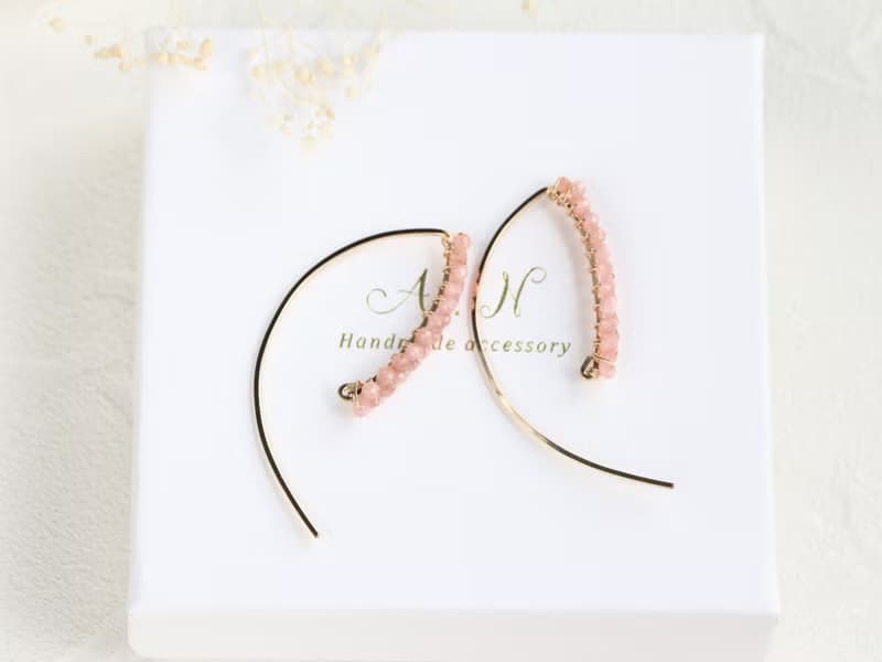 14kgf- incarose marquis pierced earrings