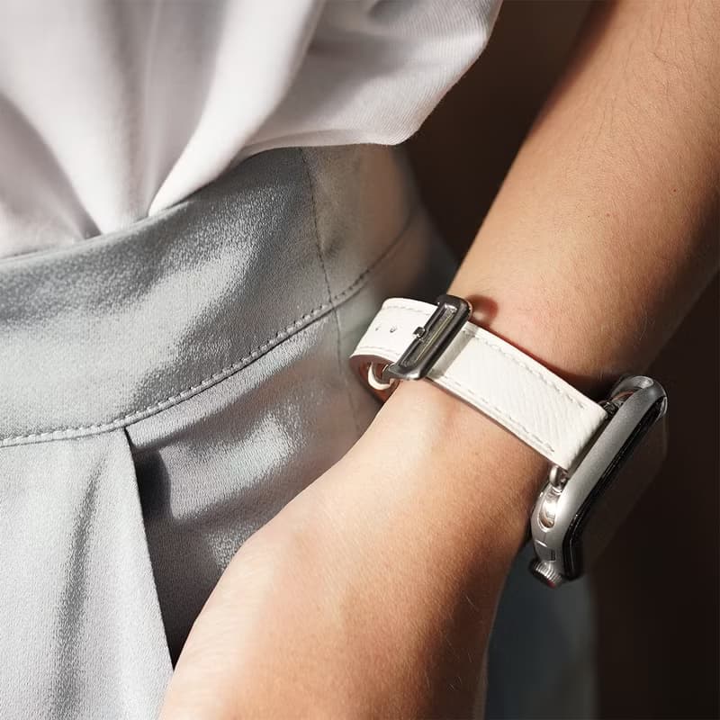 Apple watch - 造型釦真皮蘋果錶帶