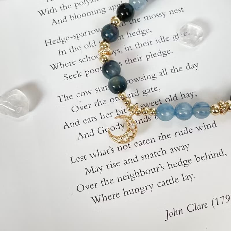 暗黑閨蜜 開運水晶手鍊組14KG 藍晶石 藍虎眼石 生日禮物水晶