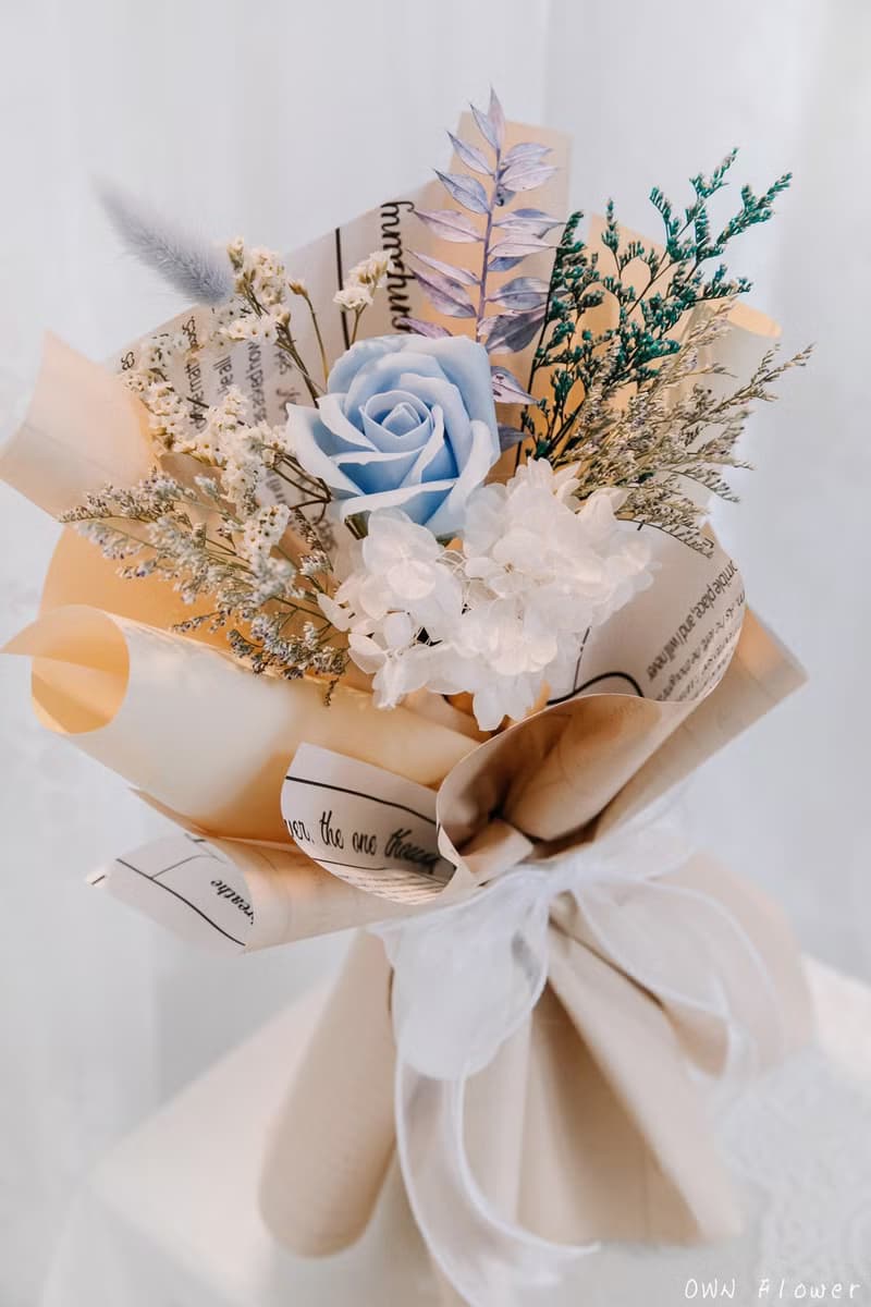 畢業花禮/乾燥花束/香皂花花束/感謝花束/畢業花束/畢業季花束