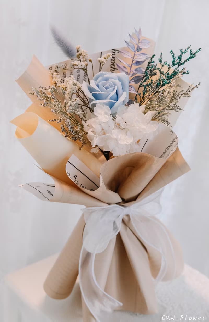 畢業花禮/乾燥花束/香皂花花束/感謝花束/畢業花束/畢業季花束