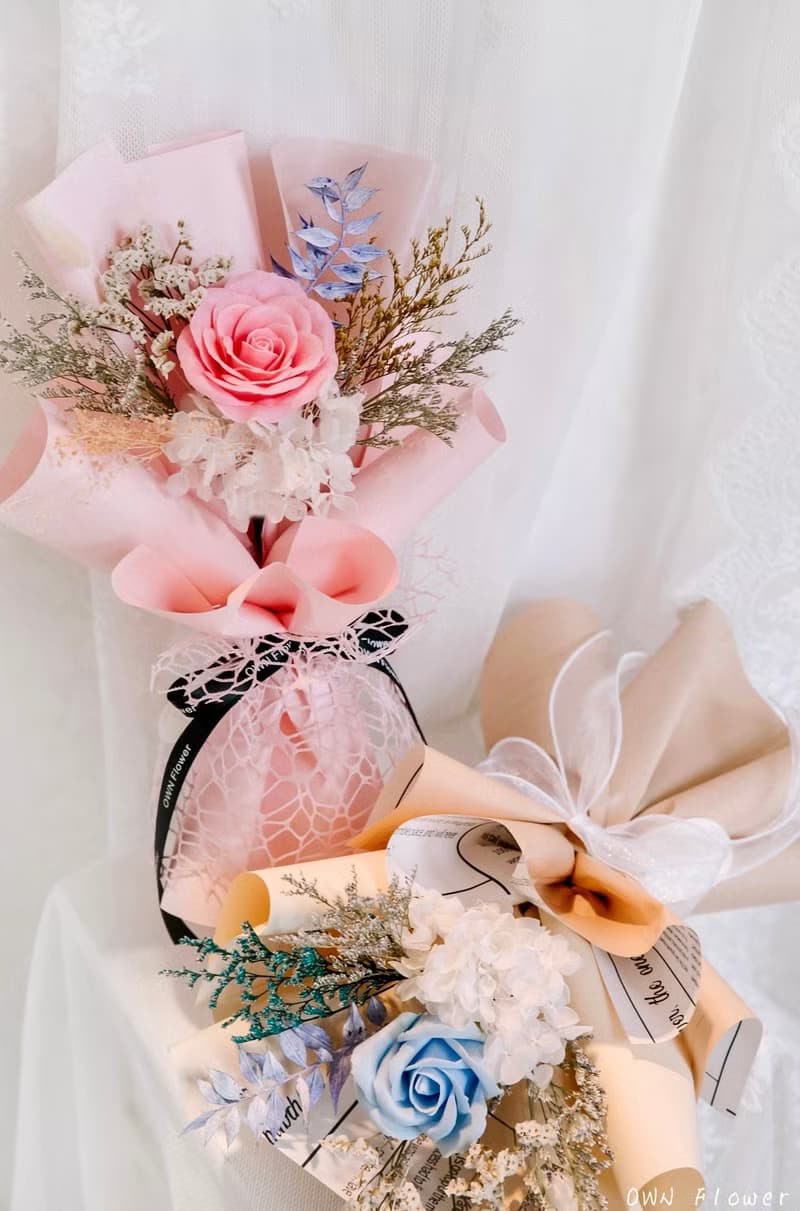 畢業花禮/乾燥花束/香皂花花束/感謝花束/畢業花束/畢業季花束