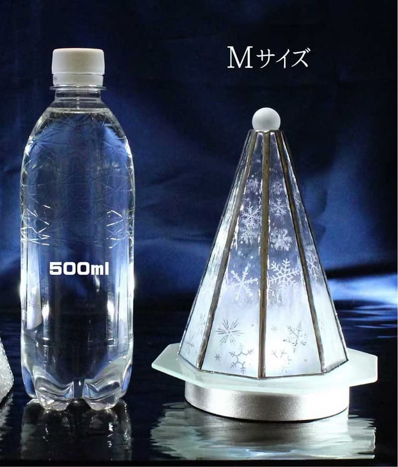 大人のクリスマスツリー 雪と氷の世界 ステンドグラス ランプ,LEDライト付