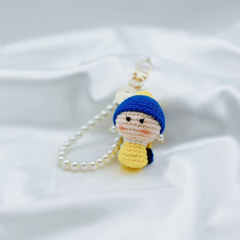 Irene時光女神~織夢系列珍珠耳環的Q版少女2.0吊飾鑰匙圈