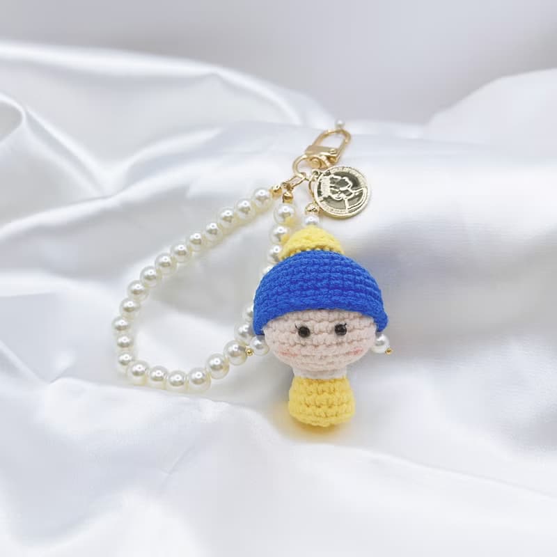 Irene時光女神~織夢系列珍珠耳環的Q版少女2.0吊飾鑰匙圈