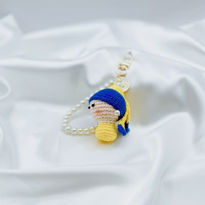 Irene時光女神~織夢系列珍珠耳環的Q版少女2.0吊飾鑰匙圈