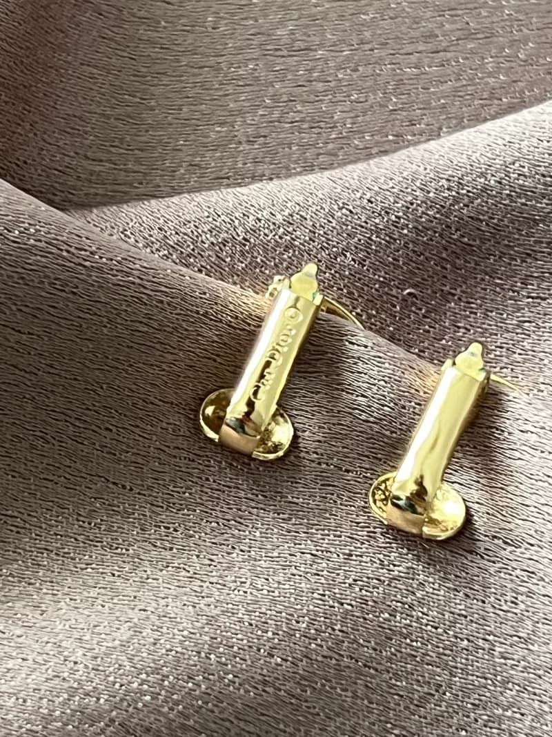 Dior鍍金經典CD水晶耳夾耳環 極美品 日本中古vintage