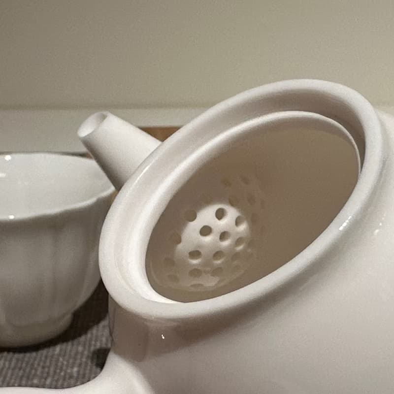 【瓷】側把小龍蛋潤瓷壺(一壺二杯)精緻泡茶壺