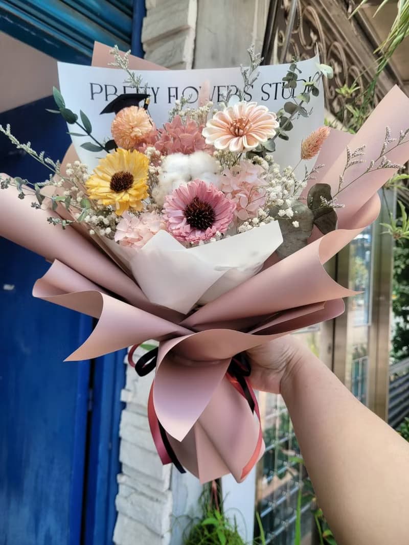 海藏設計│冒險公主。大無畏向日葵花束 畢業花束 情人節花束