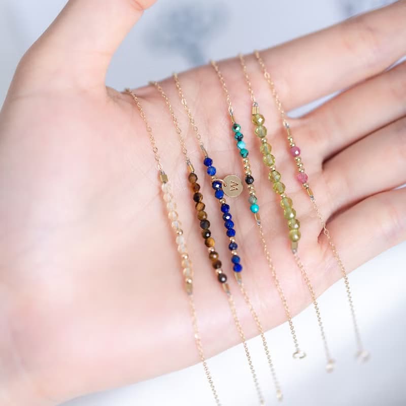 黃水晶摩斯密碼 14KGF手鍊