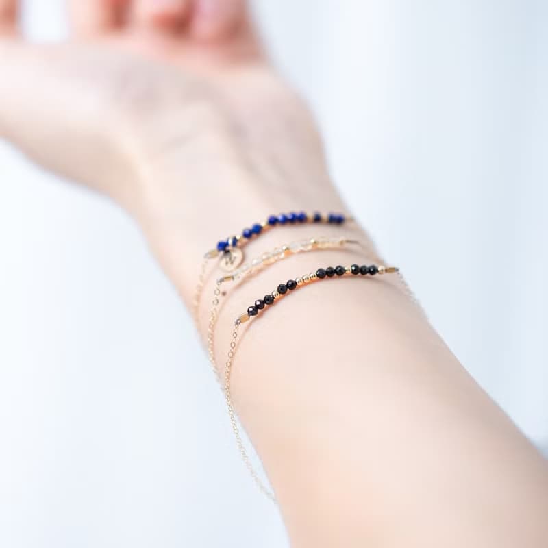 黃水晶摩斯密碼 14KGF手鍊