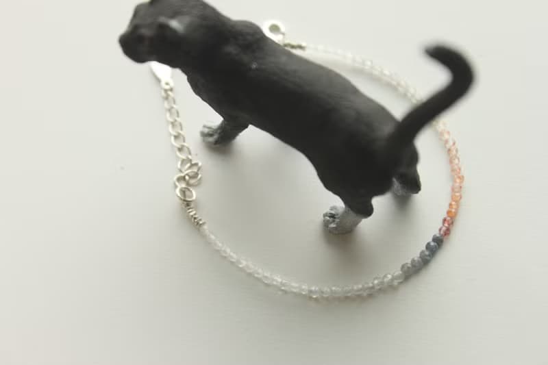 【純銀極細手鍊】月光石/藍寶石/草莓晶/太陽石/設計師手作商