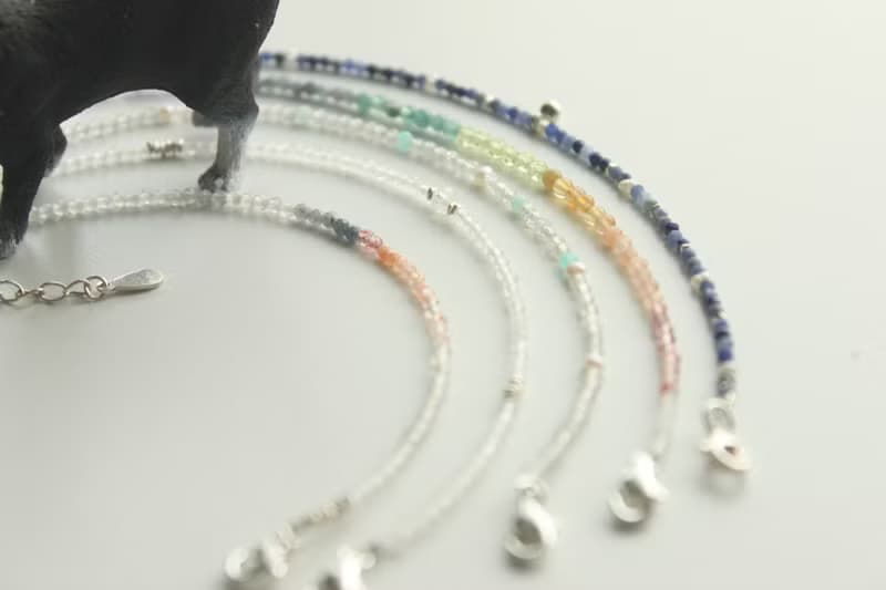 【純銀極細手鍊】月光石/藍寶石/草莓晶/太陽石/設計師手作商