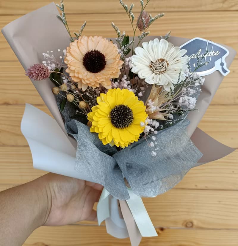 畢業花束禮物 索拉乾燥花開幕店面居家佈置離職退休生日情人節七