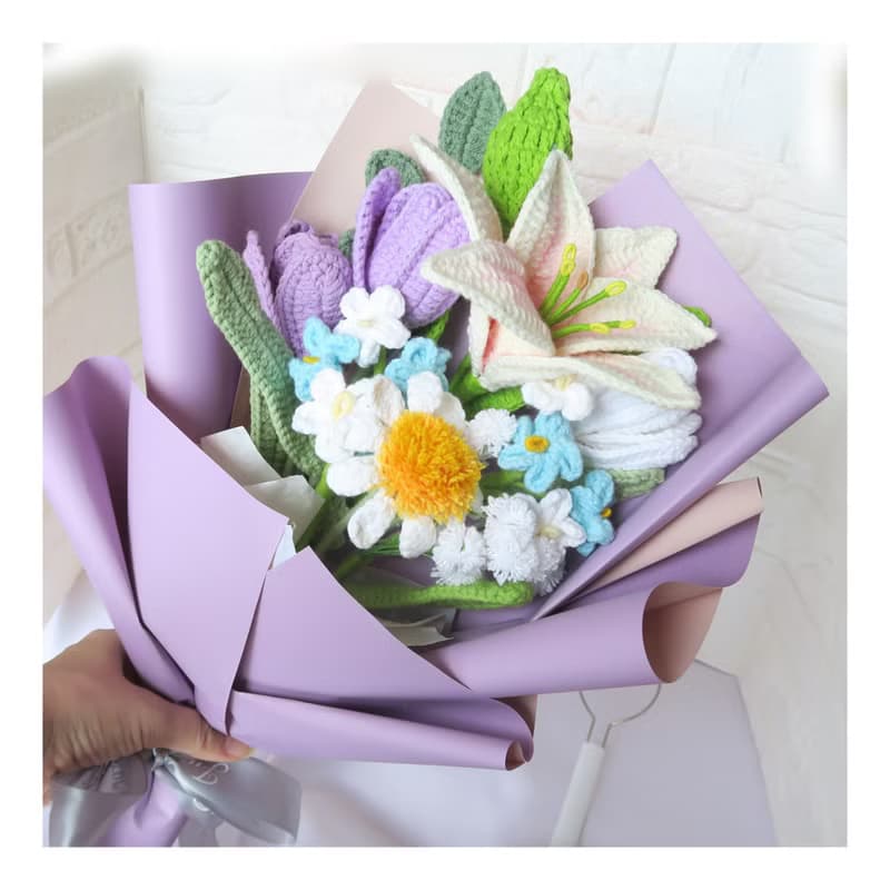 鈎織百合花束~~