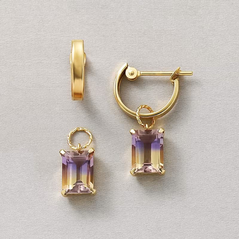 【Palette】 10K 黃金紫黃晶墜飾