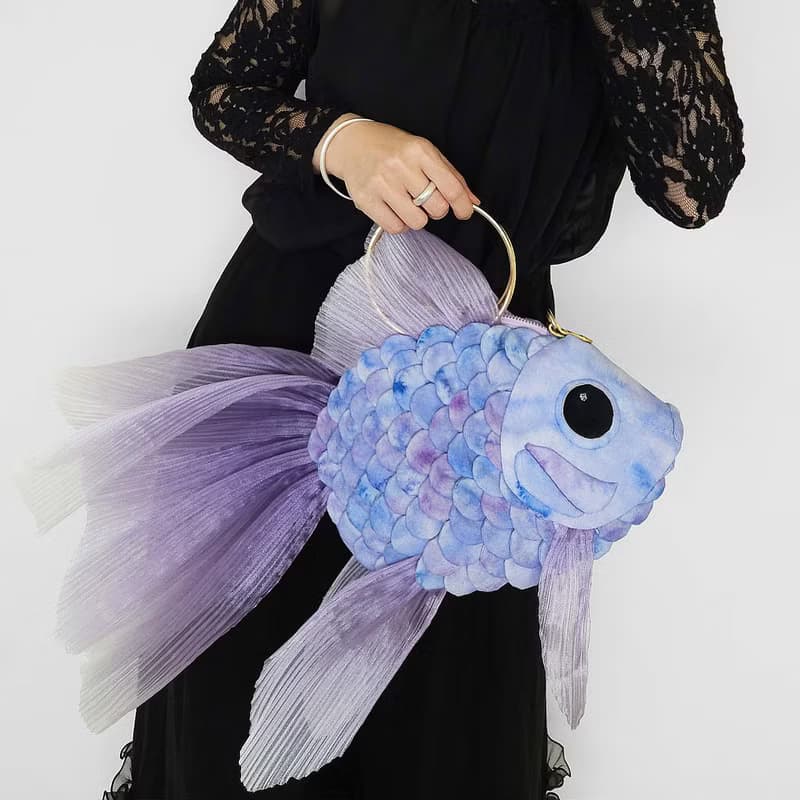 金魚包 3way 單肩背包 側背包 手提包 冰川紫