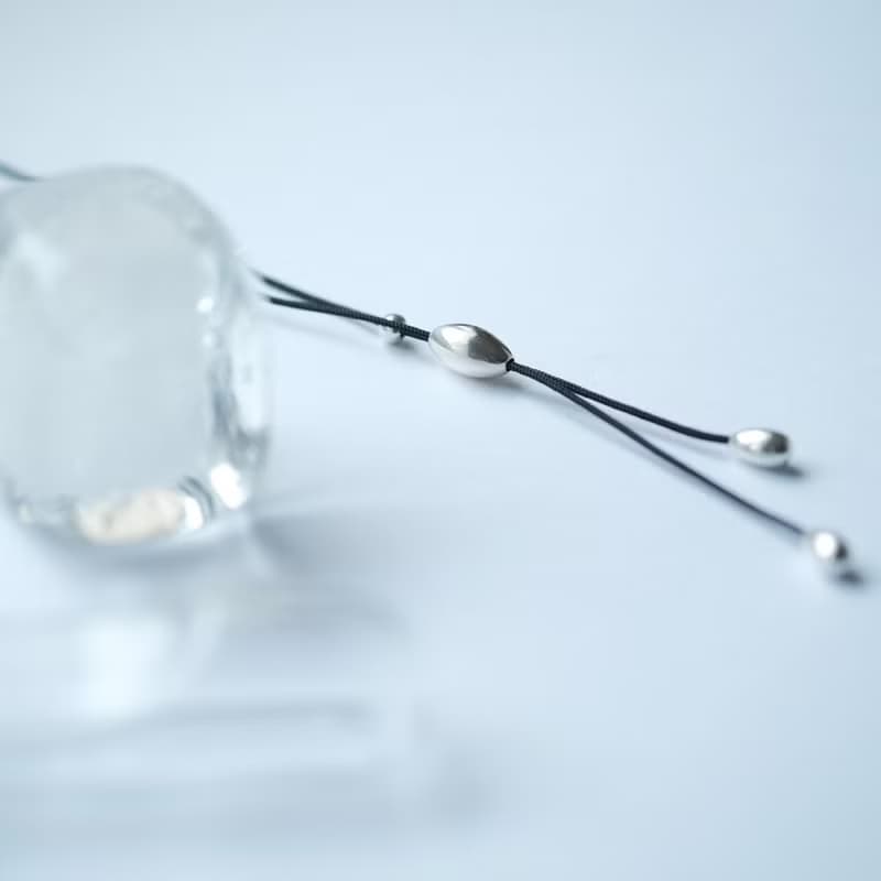 しずく スライド コード ネックレス シルバー925