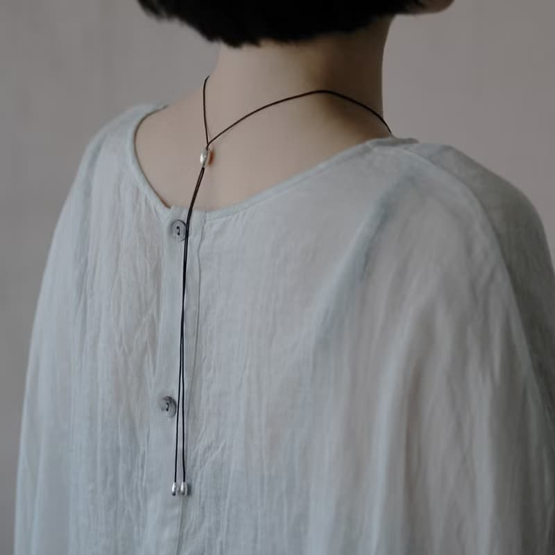 しずく スライド コード ネックレス シルバー925