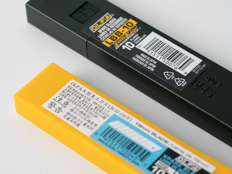 OLFA 18mm大美工刀片 10片入 黑銀兩色