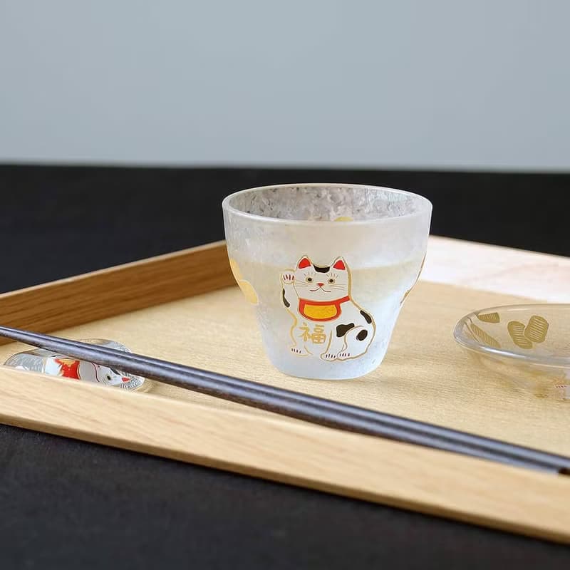 90cc【日本ADERIA】人氣吉祥物 招財貓 招福杯