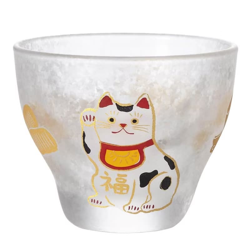 90cc【日本ADERIA】人氣吉祥物 招財貓 招福杯