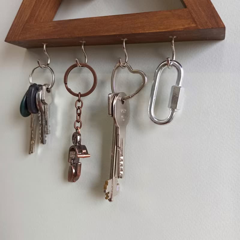 Wall key holder mountains, wooden key rack, key hooks for wall