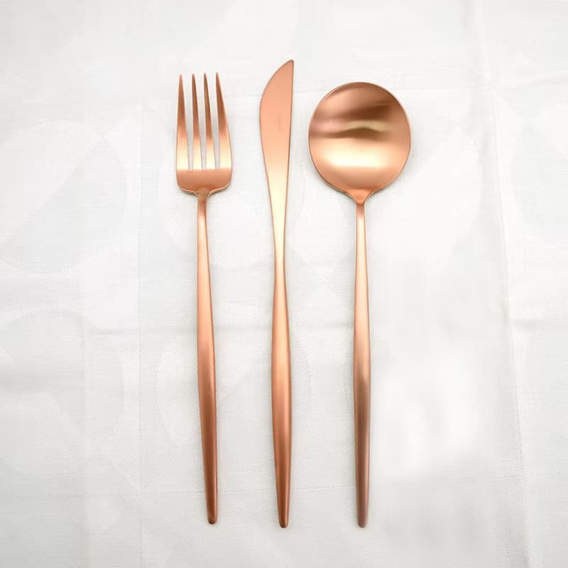 葡萄牙 Cutipol | MOON / 霧銅不鏽鋼主餐三件組(主餐刀叉匙)