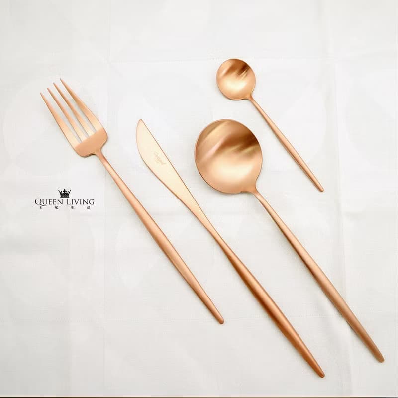 葡萄牙 Cutipol | MOON / 霧銅不鏽鋼主餐三件組(主餐刀叉匙)