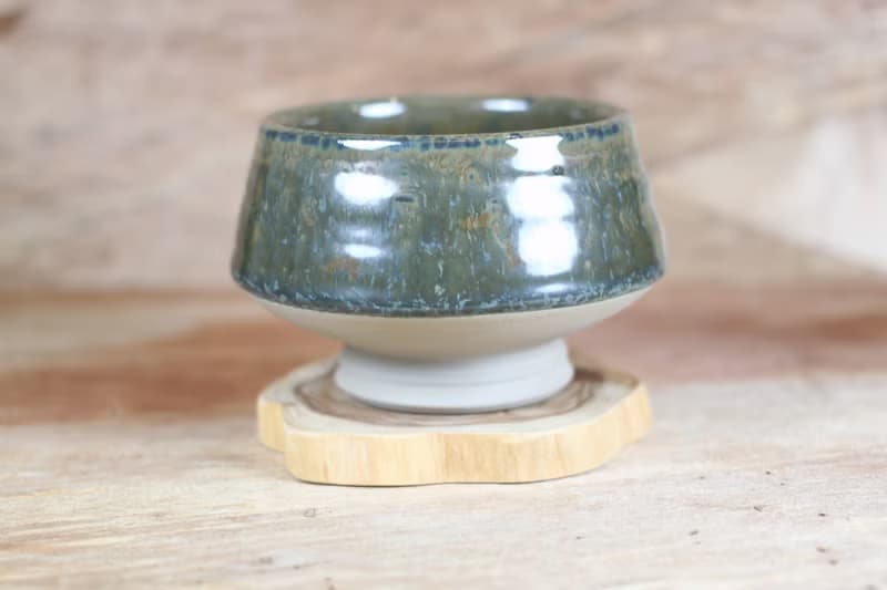 【送禮好物】苔紋釉 高足茶碗 名家葉敏祥手工作品