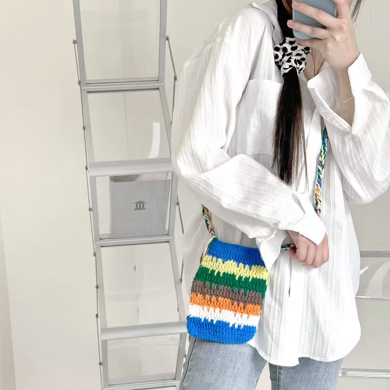 彩色手機包【Crochet bag】