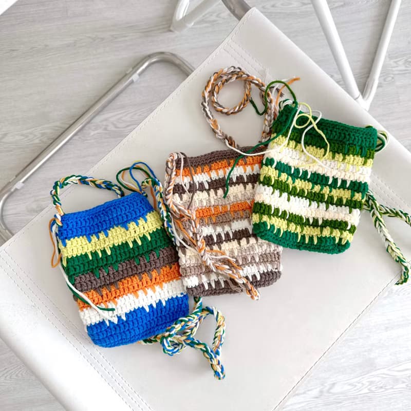 彩色手機包【Crochet bag】