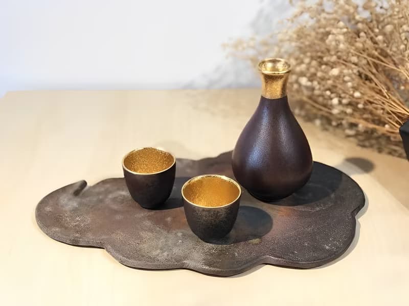 結晶金卷 德利清酒器組 (1合) /1壺2杯