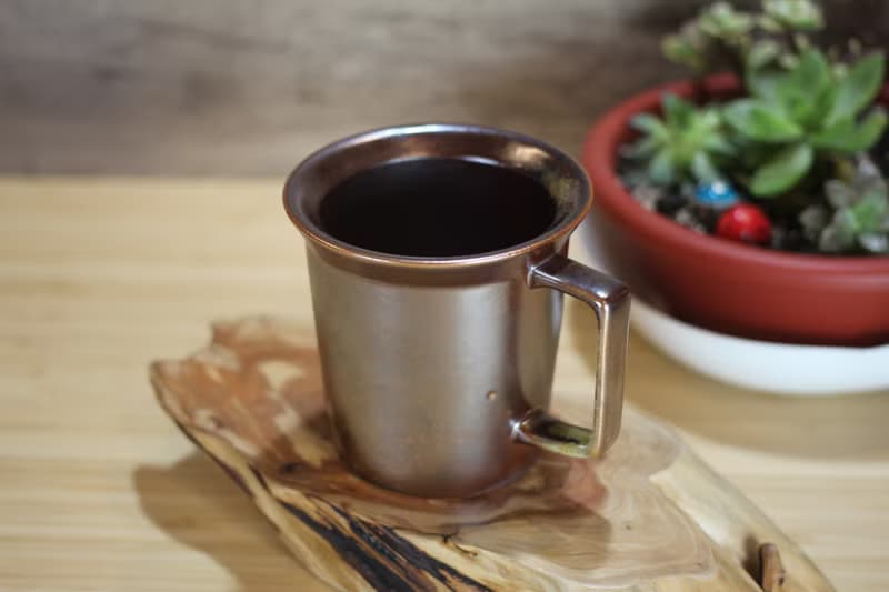 【送禮好物】240ml 柴燒古銅金 方韻杯 咖啡杯 台灣鶯歌製