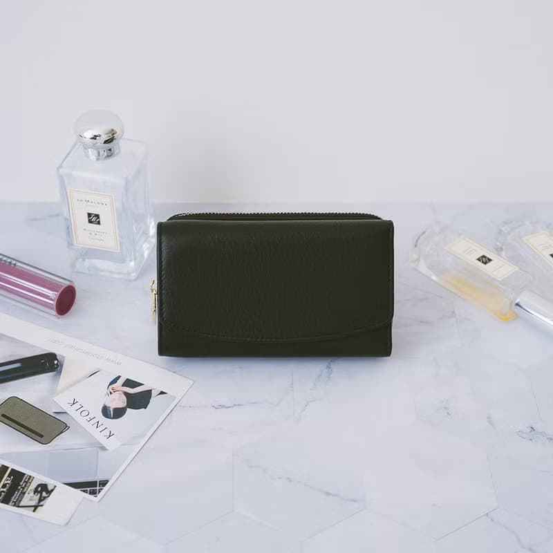 【禮盒】時尚真皮質感中夾 X0007 黑