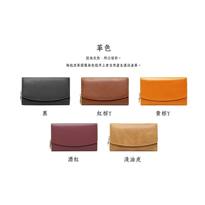 【禮盒】時尚真皮質感中夾 X0007 黑