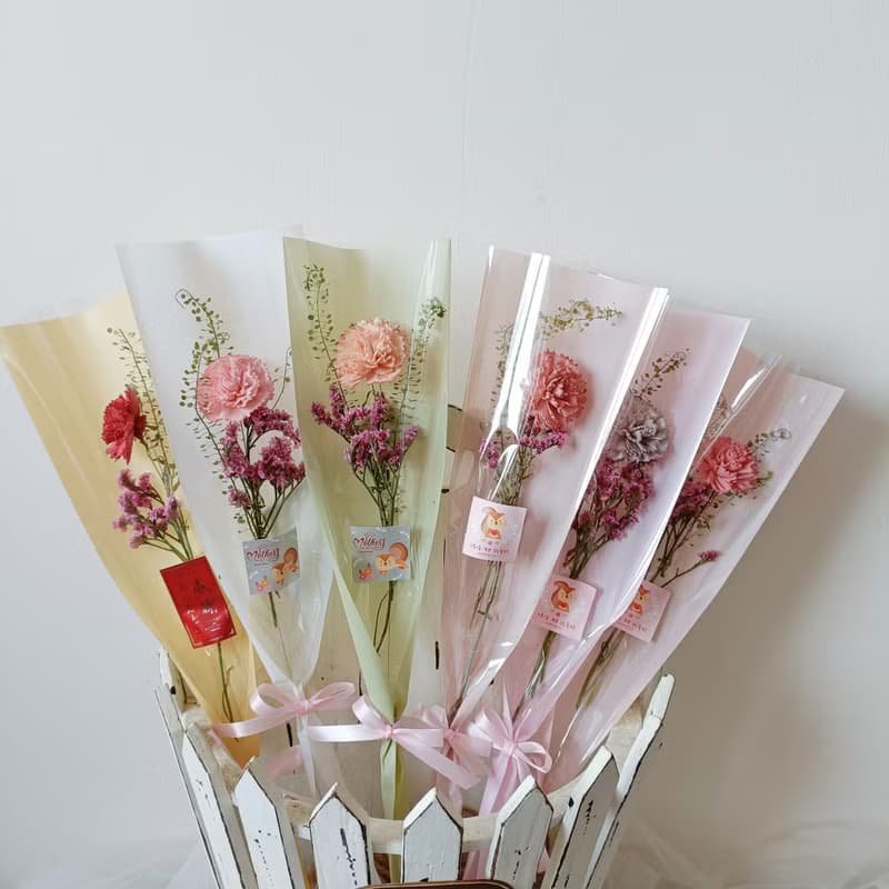 永生乾燥康乃馨玫瑰花束 工商企業贈品課程禮物n七夕情人節花束