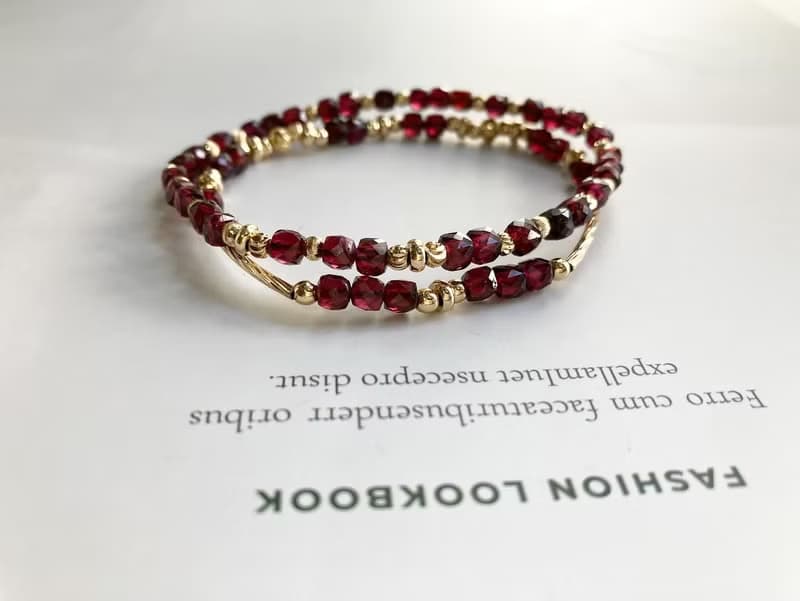 紅石榴手環套裝 水晶手鍊+手環 改善健康 增強信心 減低負能量