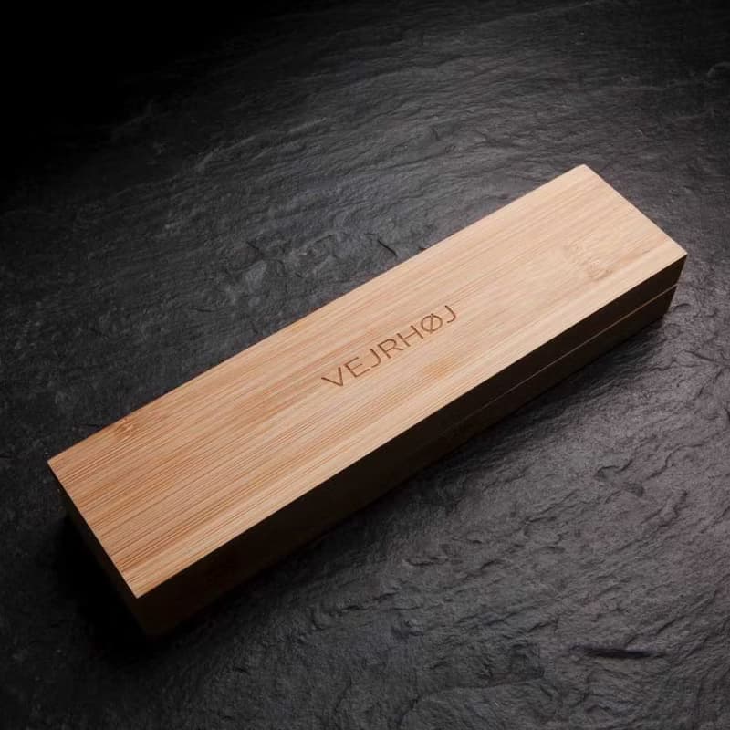 VEJRHOJ 丹麥霍伊經典原木手錶 The SUN 咖啡棕 黃銅金 胡桃木