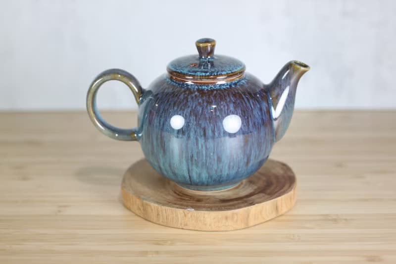 【送禮好物】240ml 紫戀 天目全釉 圓滿茶壺 鶯歌名家葉敏祥作