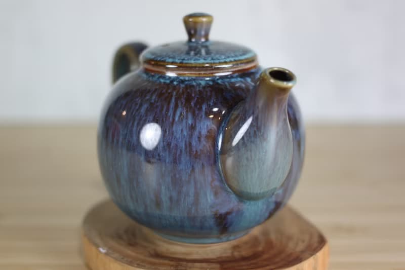 【送禮好物】240ml 紫戀 天目全釉 圓滿茶壺 鶯歌名家葉敏祥作