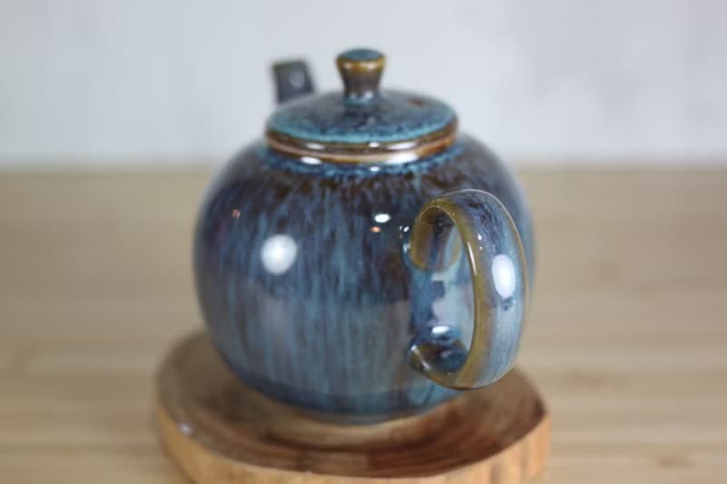 【送禮好物】240ml 紫戀 天目全釉 圓滿茶壺 鶯歌名家葉敏祥作