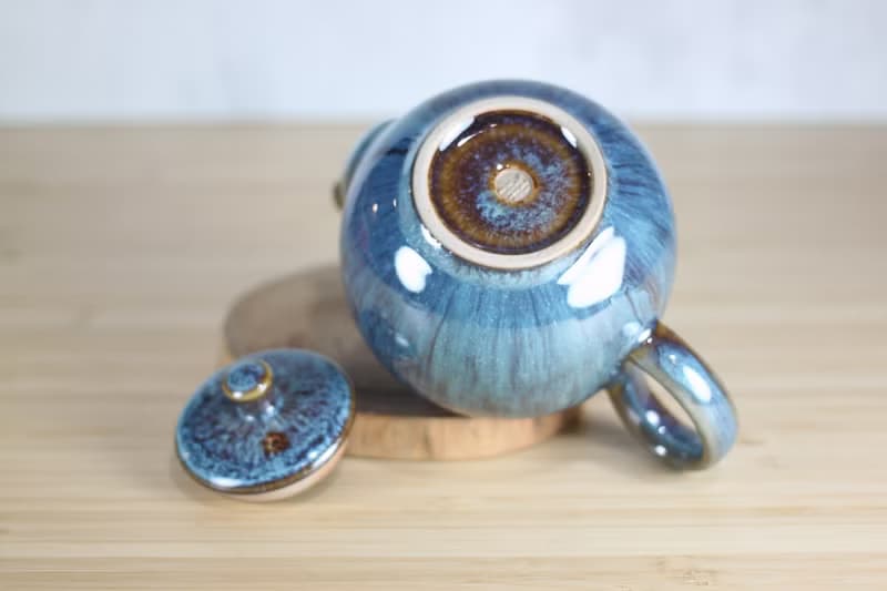 【送禮好物】240ml 紫戀 天目全釉 圓滿茶壺 鶯歌名家葉敏祥作