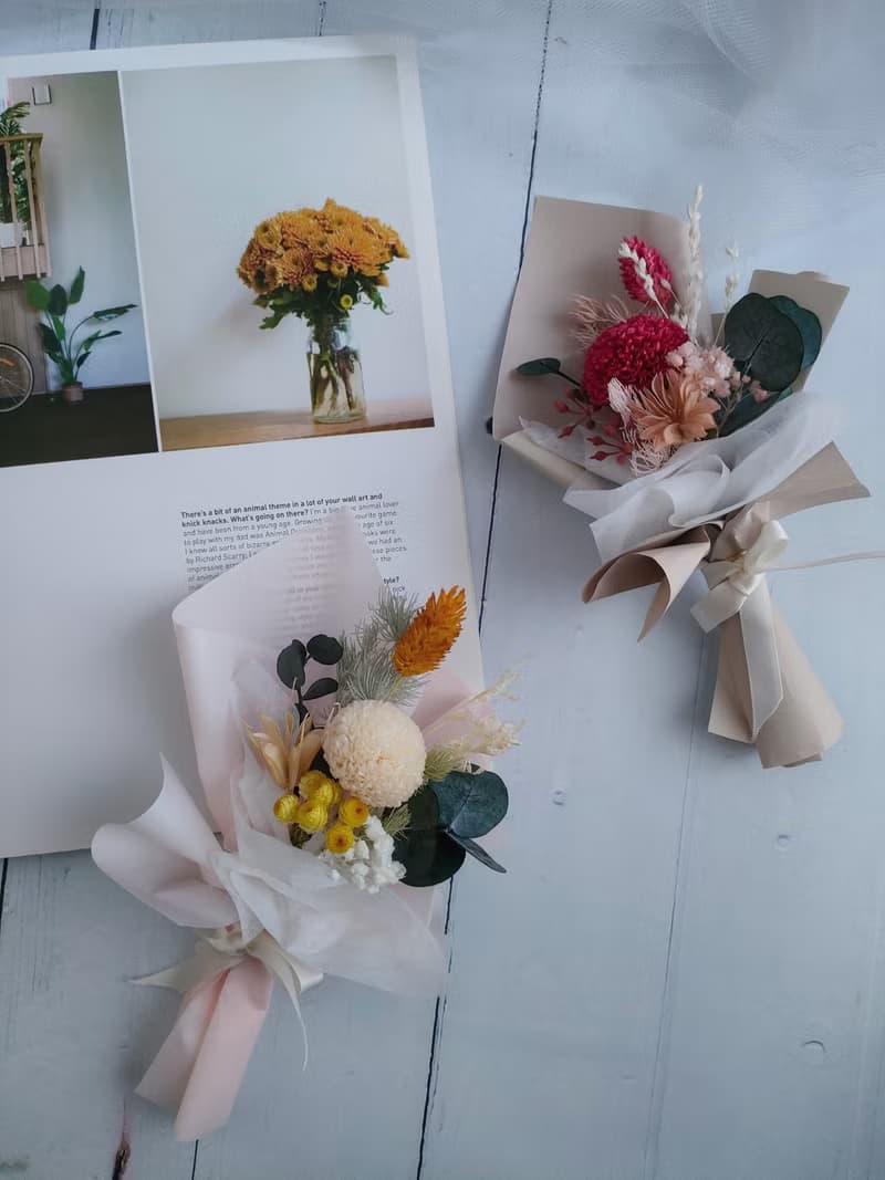 現貨~永生迷你小花束 祭祀花束 不凋花