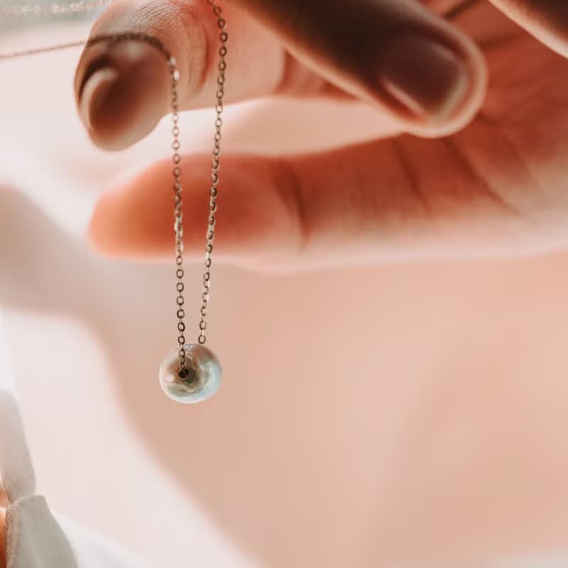 Stella_真多麻單顆珍珠項鍊