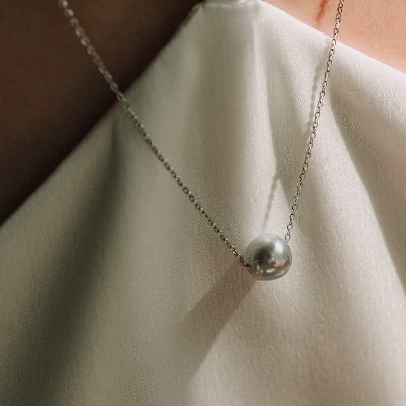 Stella_真多麻單顆珍珠項鍊