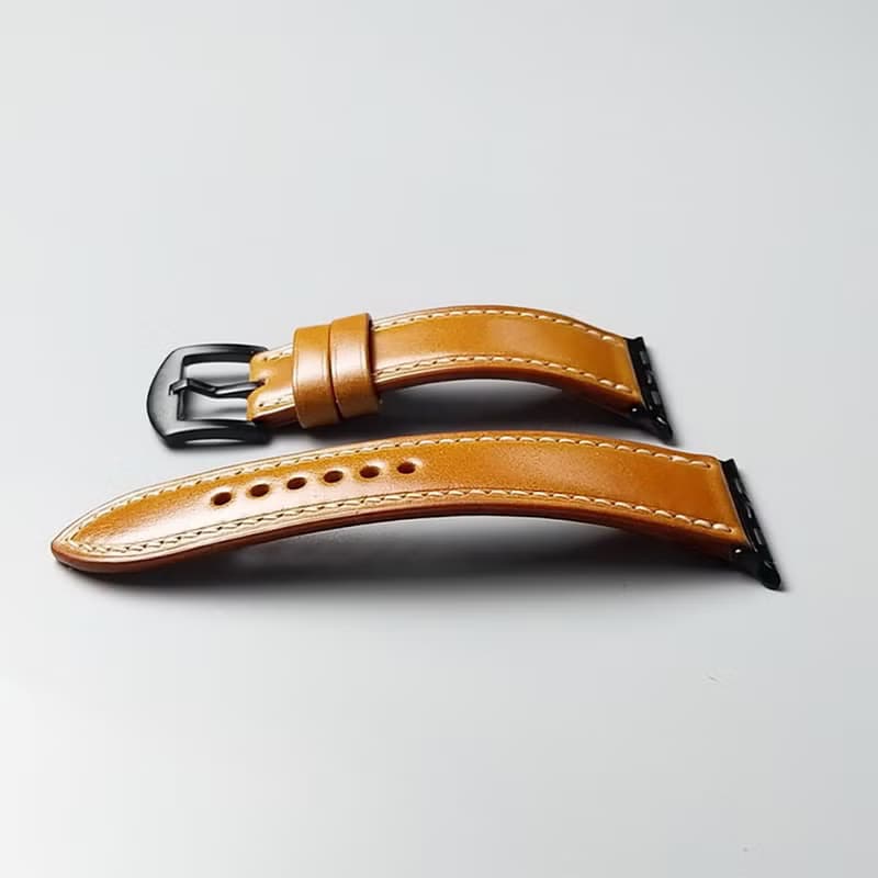 Apple iwatch錶帶/日本馬臀皮真皮錶帶【免費刻名字】蘋果手錶帶