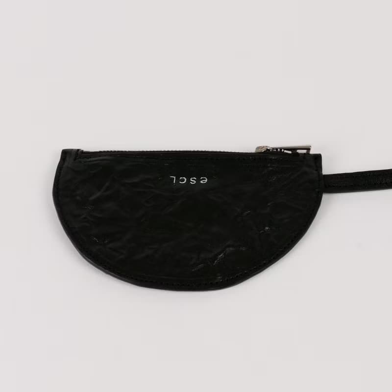 Half Moon Pouch(하프문파우치)Black_Goat Crinkle